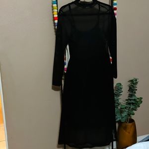 Wild Fable black long sleeve mesh dress